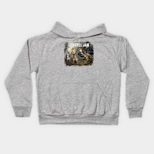 Squirrel Jam - funny squirrel rock group Kids Hoodie